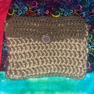 Handmade Crochet Clutch/makeup bag